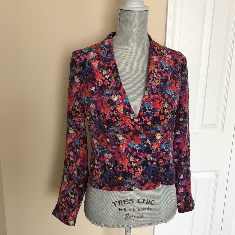 Joie Barberry B Floral blazer size XS